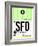 SFO San Francisco Luggage Tag 3-NaxArt-Framed Art Print