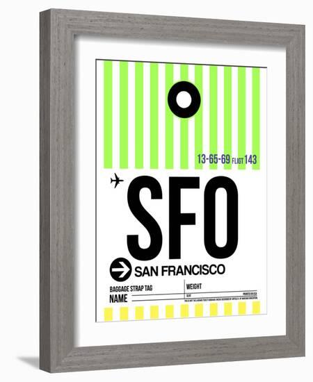 SFO San Francisco Luggage Tag 3-NaxArt-Framed Art Print