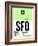 SFO San Francisco Luggage Tag 3-NaxArt-Framed Art Print