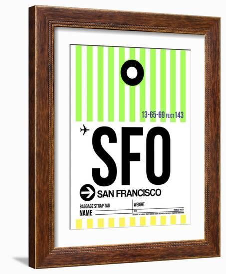 SFO San Francisco Luggage Tag 3-NaxArt-Framed Art Print