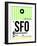 SFO San Francisco Luggage Tag 3-NaxArt-Framed Art Print