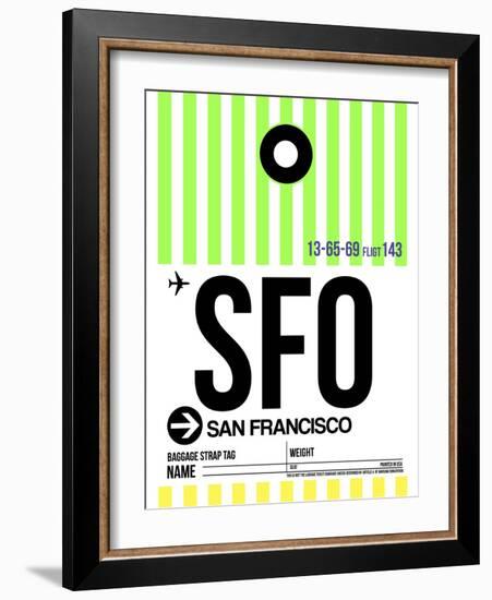 SFO San Francisco Luggage Tag 3-NaxArt-Framed Art Print