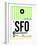 SFO San Francisco Luggage Tag 3-NaxArt-Framed Art Print