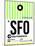 SFO San Francisco Luggage Tag 3-NaxArt-Mounted Art Print