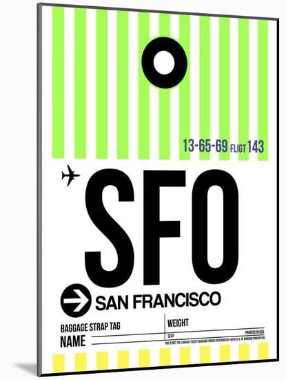 SFO San Francisco Luggage Tag 3-NaxArt-Mounted Art Print