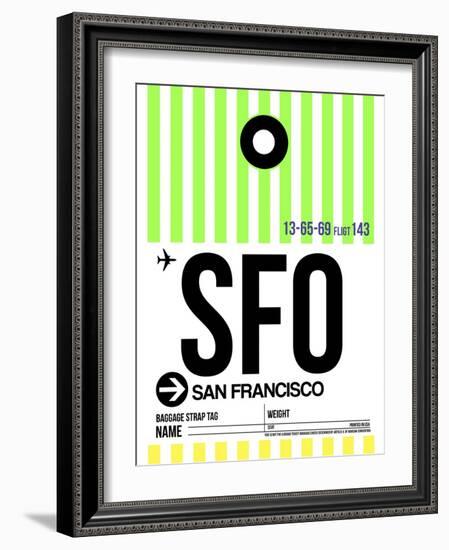 SFO San Francisco Luggage Tag 3-NaxArt-Framed Art Print