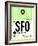 SFO San Francisco Luggage Tag 3-NaxArt-Framed Art Print