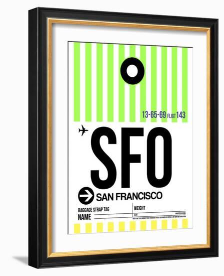 SFO San Francisco Luggage Tag 3-NaxArt-Framed Art Print