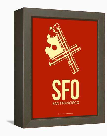 Sfo San Francisco Poster 2-NaxArt-Framed Stretched Canvas