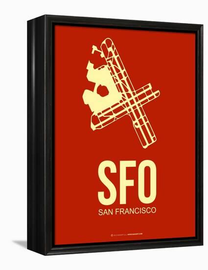 Sfo San Francisco Poster 2-NaxArt-Framed Stretched Canvas