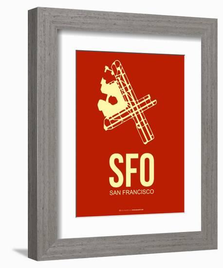 Sfo San Francisco Poster 2-NaxArt-Framed Art Print