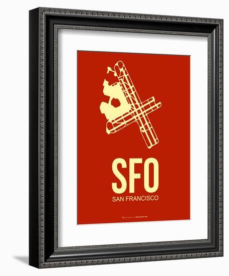 Sfo San Francisco Poster 2-NaxArt-Framed Art Print