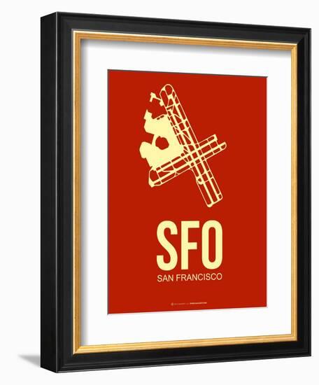 Sfo San Francisco Poster 2-NaxArt-Framed Art Print