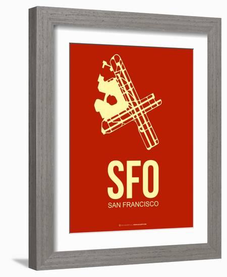 Sfo San Francisco Poster 2-NaxArt-Framed Art Print