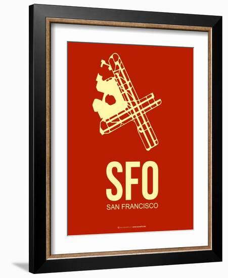 Sfo San Francisco Poster 2-NaxArt-Framed Art Print