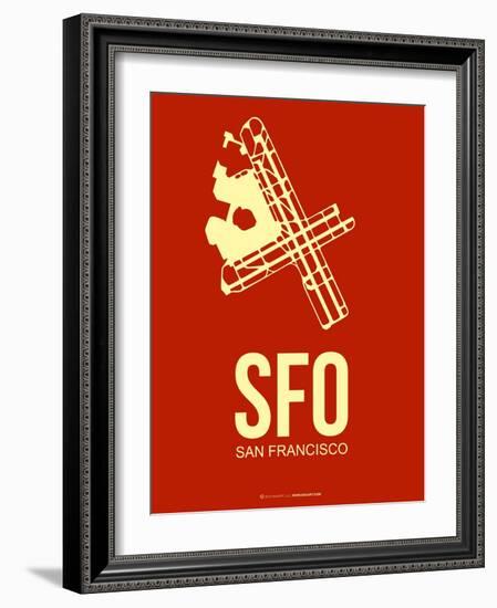 Sfo San Francisco Poster 2-NaxArt-Framed Art Print