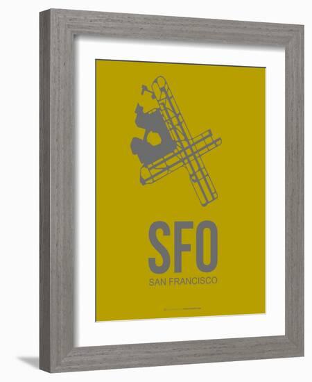 Sfo San Francisco Poster 3-NaxArt-Framed Art Print