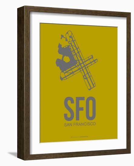 Sfo San Francisco Poster 3-NaxArt-Framed Art Print