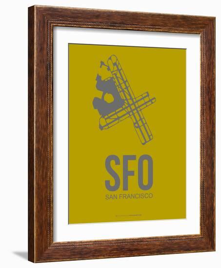 Sfo San Francisco Poster 3-NaxArt-Framed Art Print