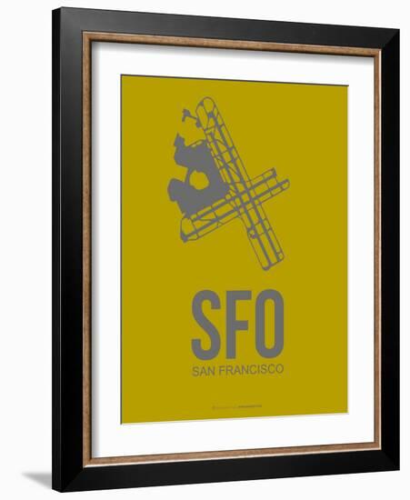 Sfo San Francisco Poster 3-NaxArt-Framed Art Print