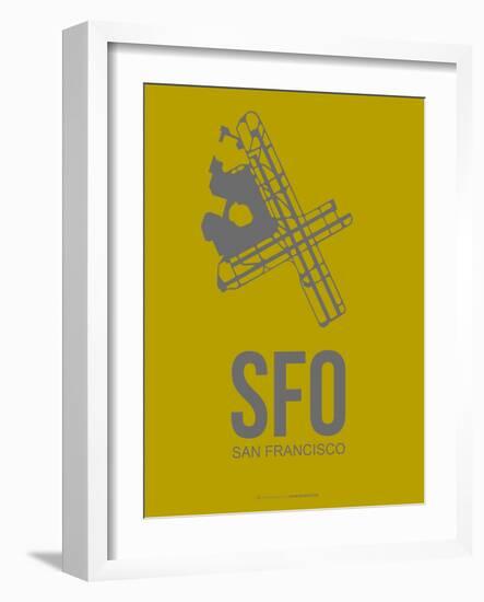 Sfo San Francisco Poster 3-NaxArt-Framed Art Print