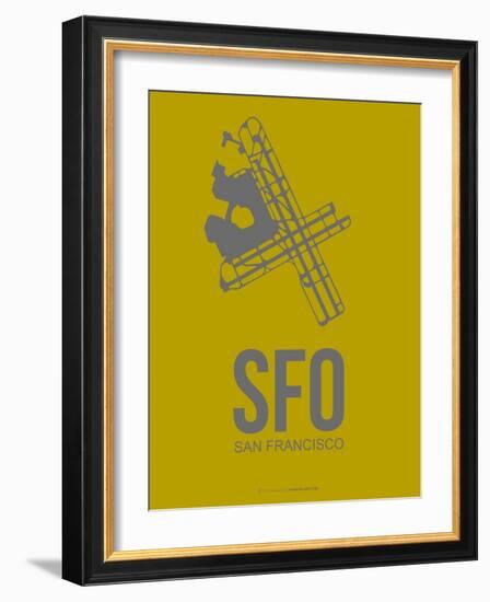 Sfo San Francisco Poster 3-NaxArt-Framed Art Print