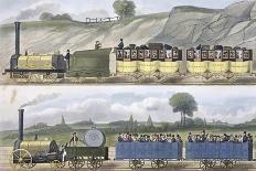 Trains on the Liverpool and Manchester Railway, 1832-1833-SG Hughes-Giclee Print