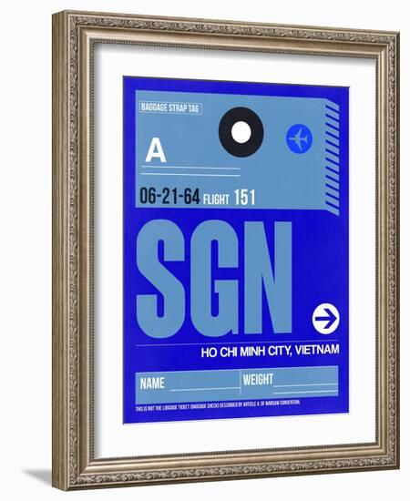 SGN Ho Chi Minh City Luggage Tag I-NaxArt-Framed Art Print