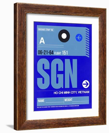 SGN Ho Chi Minh City Luggage Tag I-NaxArt-Framed Art Print