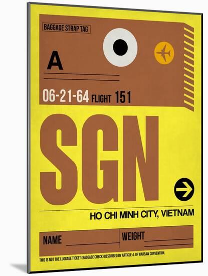 SGN Ho Chi Minh City Luggage Tag I-NaxArt-Mounted Art Print