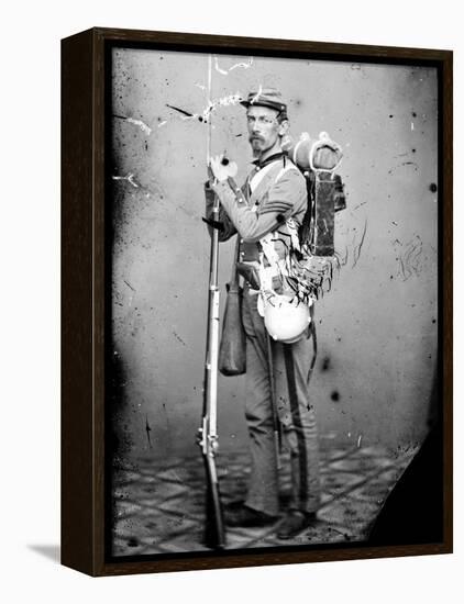 Sgt. Joseph Dore, 7th N.Y.S.M., c.1865-null-Framed Stretched Canvas