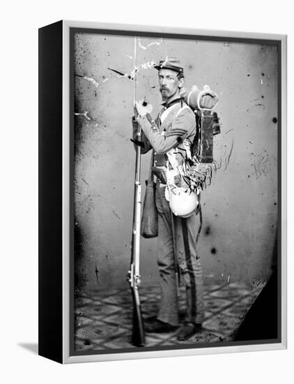 Sgt. Joseph Dore, 7th N.Y.S.M., c.1865-null-Framed Stretched Canvas