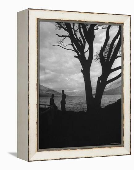 Sgt. Vincent Cafarella and Red Cross Worker Alice Sunbarger on Famous Banks of Lock Lomond-Hans Wild-Framed Premier Image Canvas