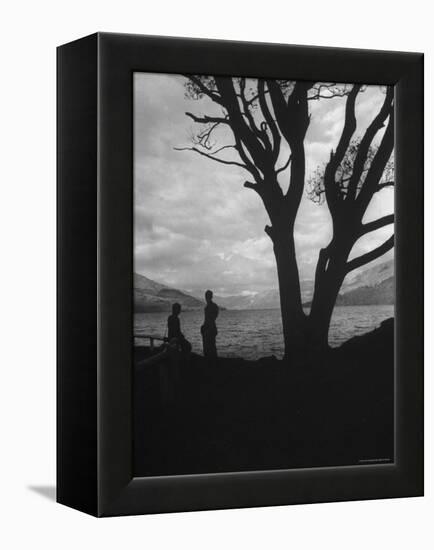 Sgt. Vincent Cafarella and Red Cross Worker Alice Sunbarger on Famous Banks of Lock Lomond-Hans Wild-Framed Premier Image Canvas