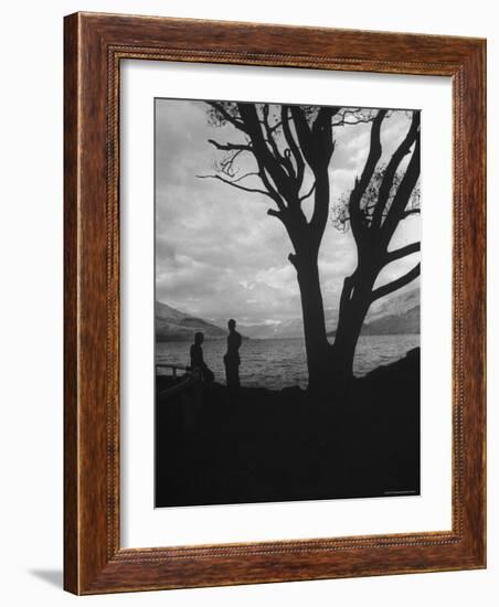 Sgt. Vincent Cafarella and Red Cross Worker Alice Sunbarger on Famous Banks of Lock Lomond-Hans Wild-Framed Photographic Print