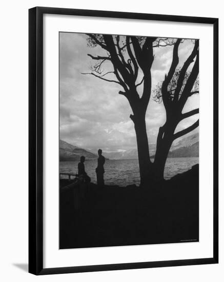 Sgt. Vincent Cafarella and Red Cross Worker Alice Sunbarger on Famous Banks of Lock Lomond-Hans Wild-Framed Photographic Print