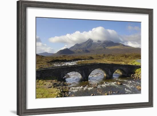 Sgurr Nan Gillean from Sligachan, Isle of Skye, Inner Hebrides, Scotland, United Kingdom, Europe-Gary Cook-Framed Photographic Print