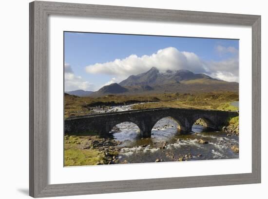 Sgurr Nan Gillean from Sligachan, Isle of Skye, Inner Hebrides, Scotland, United Kingdom, Europe-Gary Cook-Framed Photographic Print