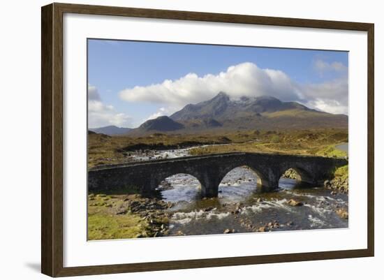 Sgurr Nan Gillean from Sligachan, Isle of Skye, Inner Hebrides, Scotland, United Kingdom, Europe-Gary Cook-Framed Photographic Print