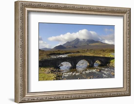 Sgurr Nan Gillean from Sligachan, Isle of Skye, Inner Hebrides, Scotland, United Kingdom, Europe-Gary Cook-Framed Photographic Print