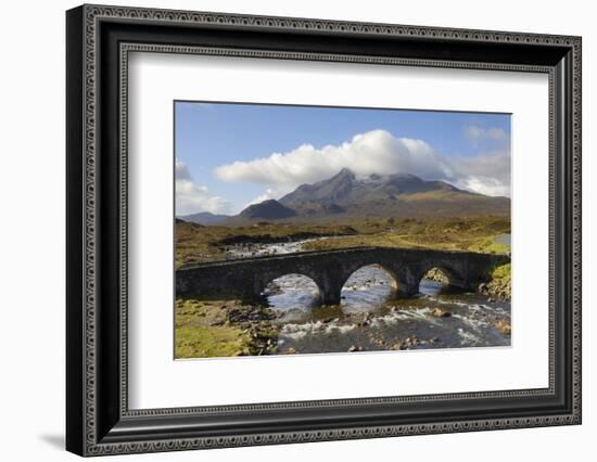 Sgurr Nan Gillean from Sligachan, Isle of Skye, Inner Hebrides, Scotland, United Kingdom, Europe-Gary Cook-Framed Photographic Print