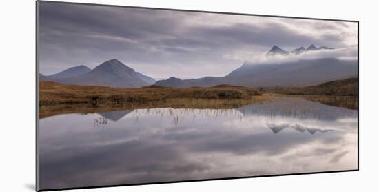 Sgurr nan Gillean mountain reflected in Loch nan Eilean, Glen Sligachan, Isle of SKye, Scotland. Au-Adam Burton-Mounted Photographic Print
