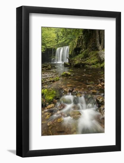 Sgwd Ddwli Uchaf (Upper Gushing Falls) waterfall, Wales-Ross Hoddinott-Framed Photographic Print