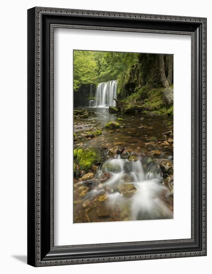 Sgwd Ddwli Uchaf (Upper Gushing Falls) waterfall, Wales-Ross Hoddinott-Framed Photographic Print