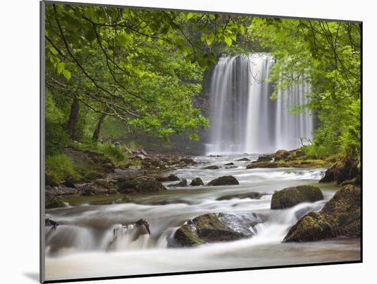 Sgwd yr Eira Waterfall, Brecon Beacons, Wales, United Kingdom, Europe-Billy Stock-Mounted Photographic Print