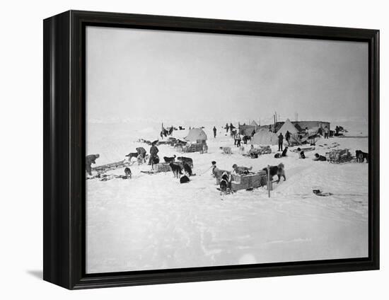 Shackleton's Base Camp on the Ross Ice Shelf-null-Framed Premier Image Canvas