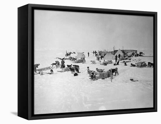 Shackleton's Base Camp on the Ross Ice Shelf-null-Framed Premier Image Canvas