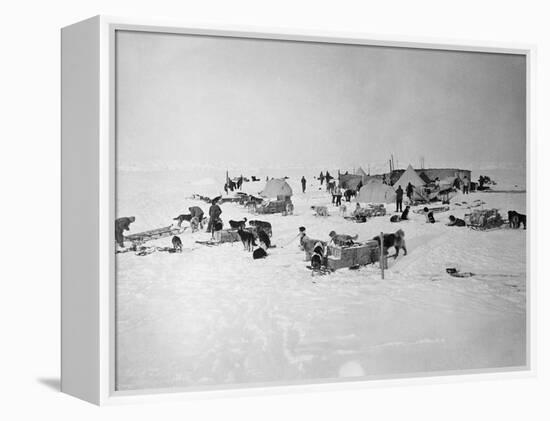 Shackleton's Base Camp on the Ross Ice Shelf-null-Framed Premier Image Canvas