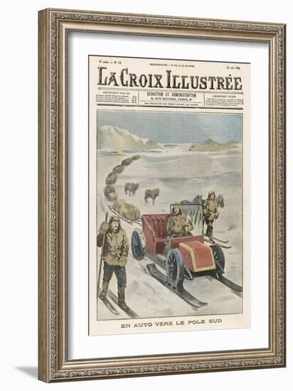 Shackleton's South Pole Car-null-Framed Art Print