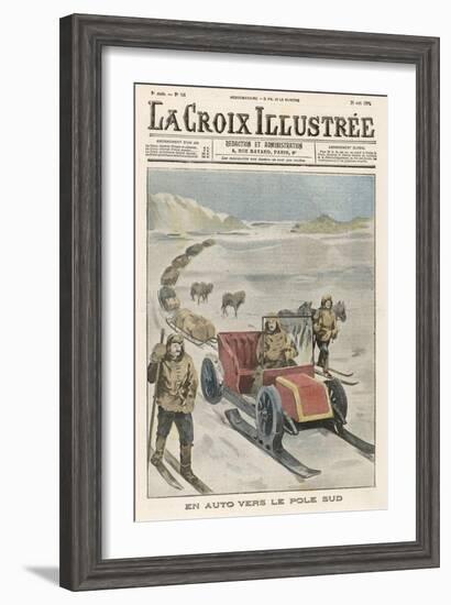 Shackleton's South Pole Car-null-Framed Art Print